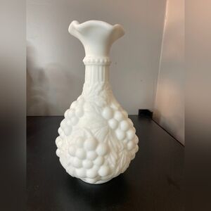 1950s, imperial vintage grape milk glass , decanter , doeskin Satin Glass